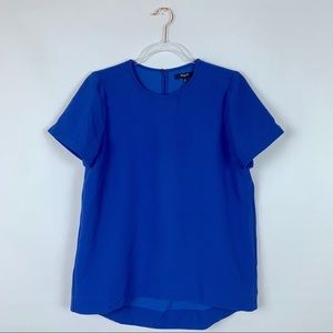 Madewell Crepe Tailored Tee Royal Blue